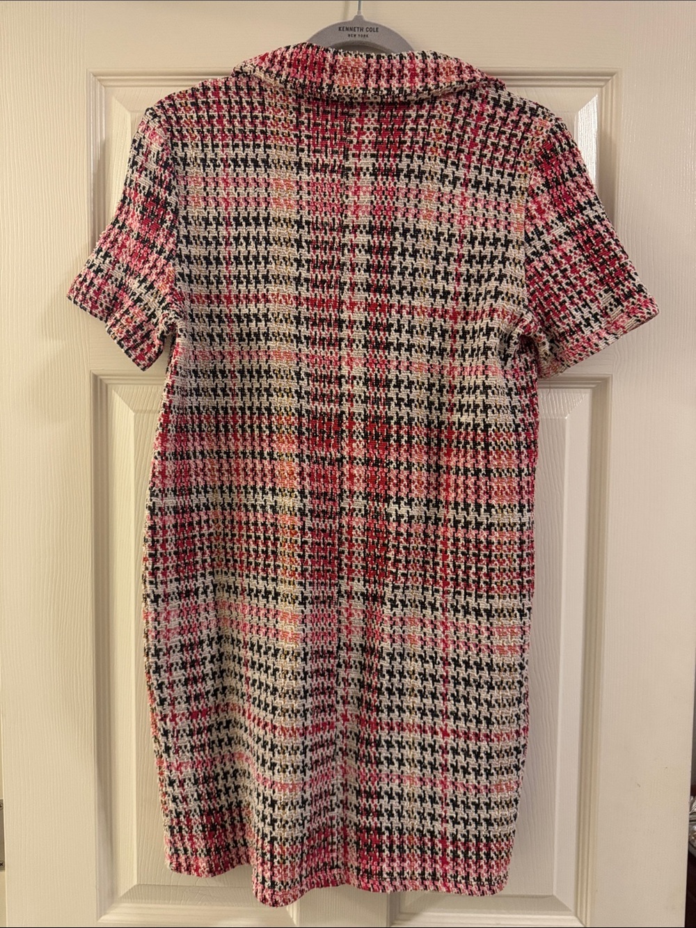 Zara Pink Black Cream Tweed Shift Dress - Picture 2 of 3